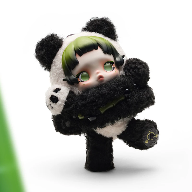 【COMBO】POP MART 1 шт. SKULLPANDA Lazy Panda Series плюшевая кукла с подвеской в виде слепых коробок + 1 шт. SKULLPANDA слепая коробка из серии Mirage