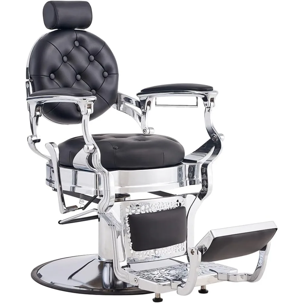 Barber Chair Salon Chair Hair Stylist, Vintage Heavy Duty 700lbs Hair Styling Chairs for Barbershop Beauty Tattoo Massage