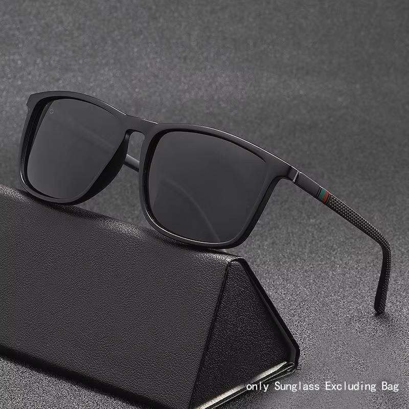 New Classic Fashion Polarization Sunglasses Men's And Women's Square Large Frame Driving Fishing Glasses