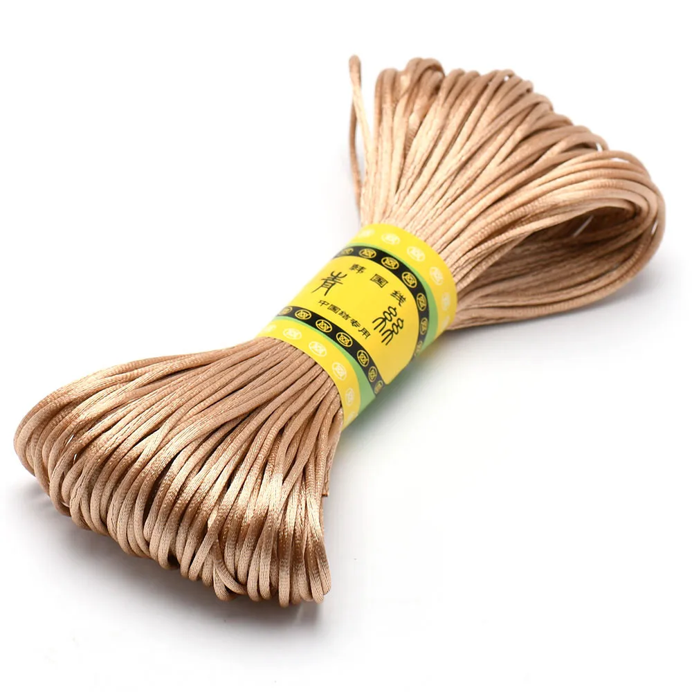 20M 1.5 มม.ซาตินไนลอน Trim Cord,Rattail Cord Chinese Knot