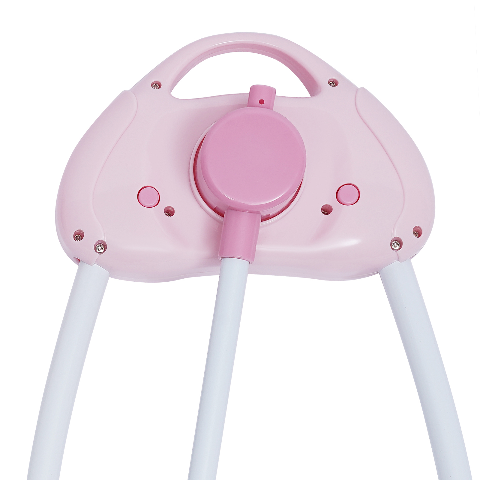 Balançoire électrique pour bébé, grand espace, berceau pliable, moustiquaire à 5 vitesses, couffin pour bébé, télécommande et fonction de synchronisation, rose