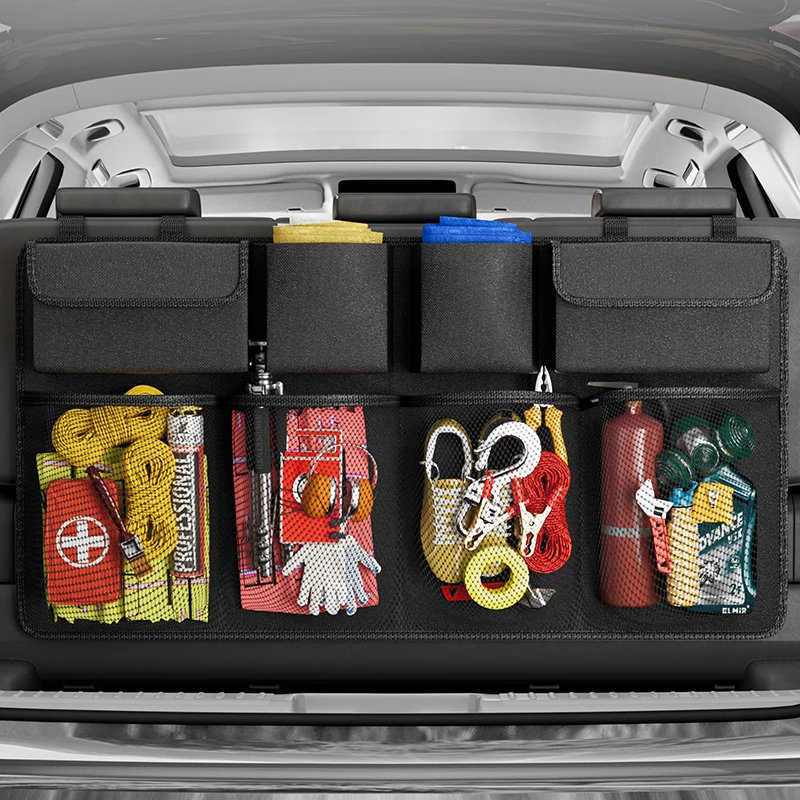Bolsa de almacenamiento colgante para maletero de coche, organizador Universal de gran capacidad, Oxford, impermeable, multibolsillo