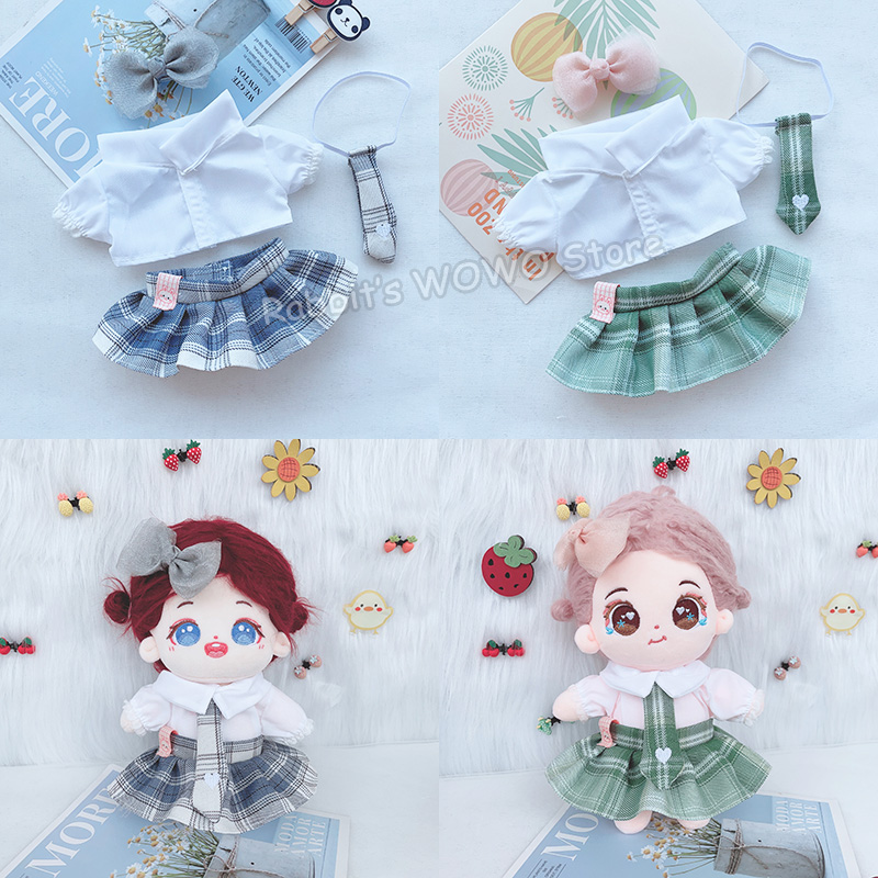 人形の服 20 センチメートルアイドル人形衣装アクセサリーカレッジスカートウェディングドレスパーカー全体スーパースター人形おもちゃギフト