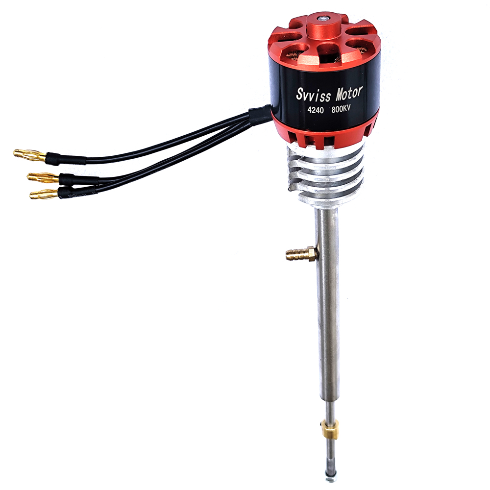 Arbre de pilote de moteur sans balais 4240 kv800, longue course de 210mm, moteur hors-bord de bateau, pièces de rechange