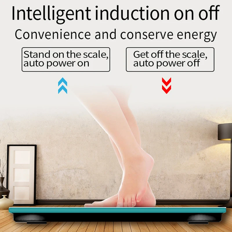 Báscula inteligente para grasa corporal, báscula Digital inalámbrica para baño, báscula electrónica Bluetooth con aplicación para teléfono inteligente