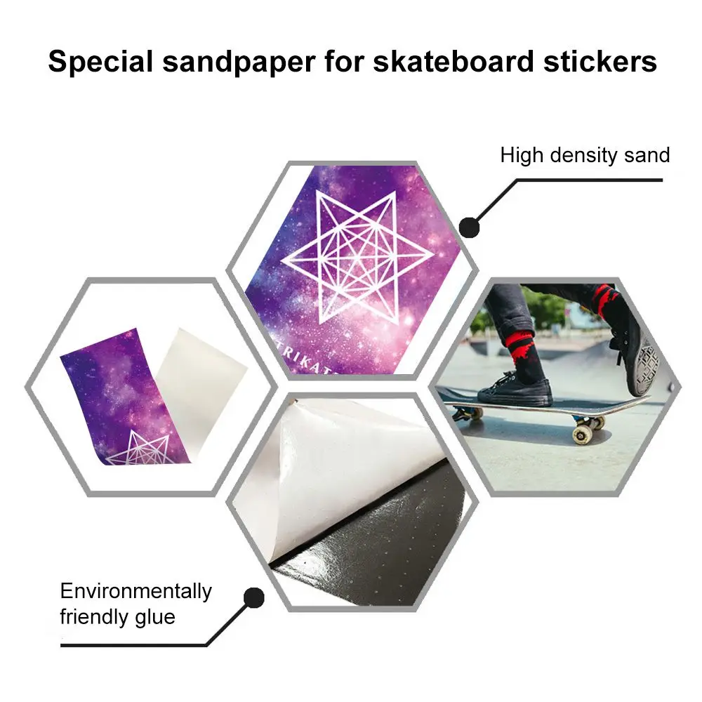 ไฟฟ้าสกู๊ตเตอร์สเก็ต Board Board สติกเกอร์สเก็ตบอร์ด Double Rocker กระดาษทราย Self-Adhesive สติกเกอร์กันน้ำ