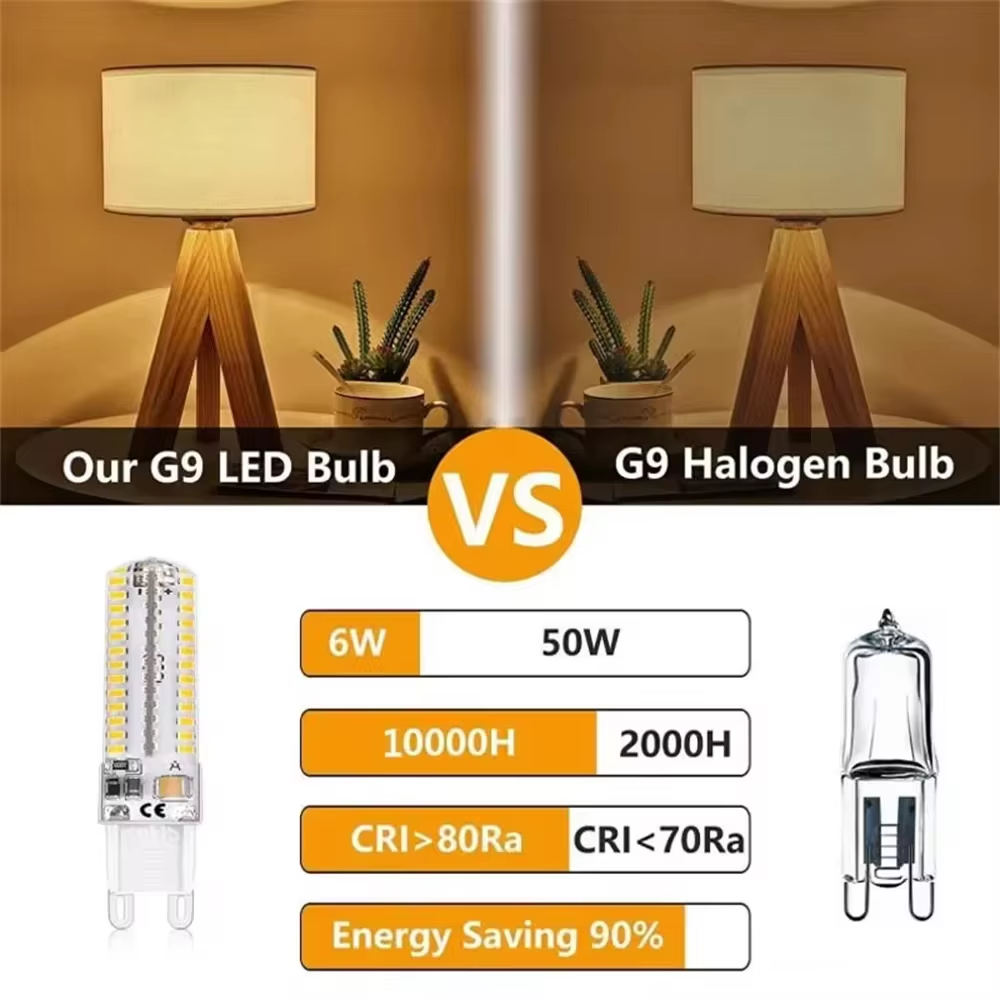 A lâmpada do halogênio para a casa, 10pcs, g9, 7w, 9w, 12w, 15w, 18w, ac110v, 220v, smd 2835, substitui, 30/40w