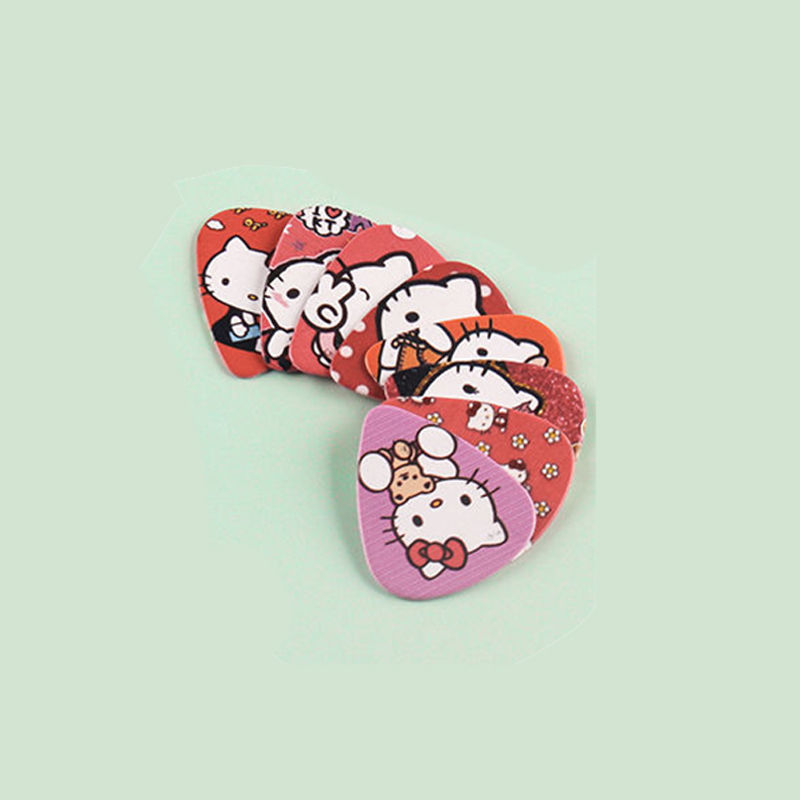 6pcs Hello Kitty Guitar Picks Thickness 0.46 0.71 0.96 Guitar Paddle Anime Ukulele Acoustic Guitarra Instrument Accessories Gift