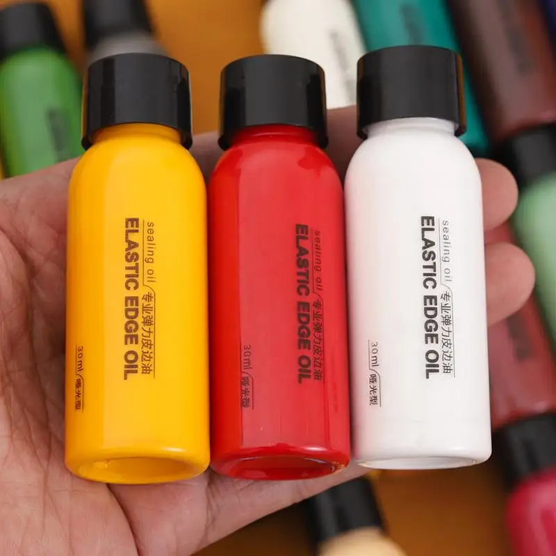 30ml ขอบหนังสีน้ํามัน Dressing สีเสื้อหนังขอบเสร็จสิ้นอุปกรณ์ DIY CRAFT รองเท้าหนังขอบสี