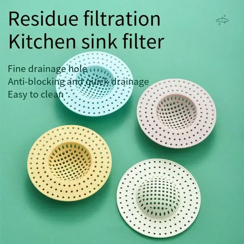 Filtro de plástico para fregadero de cocina, colador de alcantarillado, tapón de red, desagües de suelo, recogedor de pelo, colector de residuos para el hogar, 2 uds.