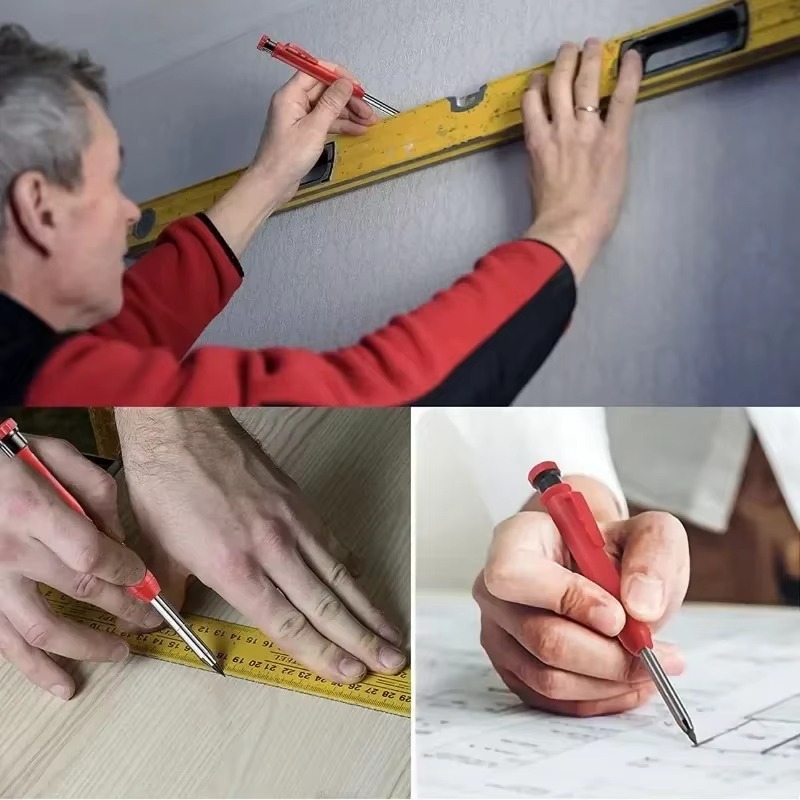 Solid Carpenter Pencil Set Woodworking PencilProfessional Engineering Construction Job Tools Carpentry Marking Scriber