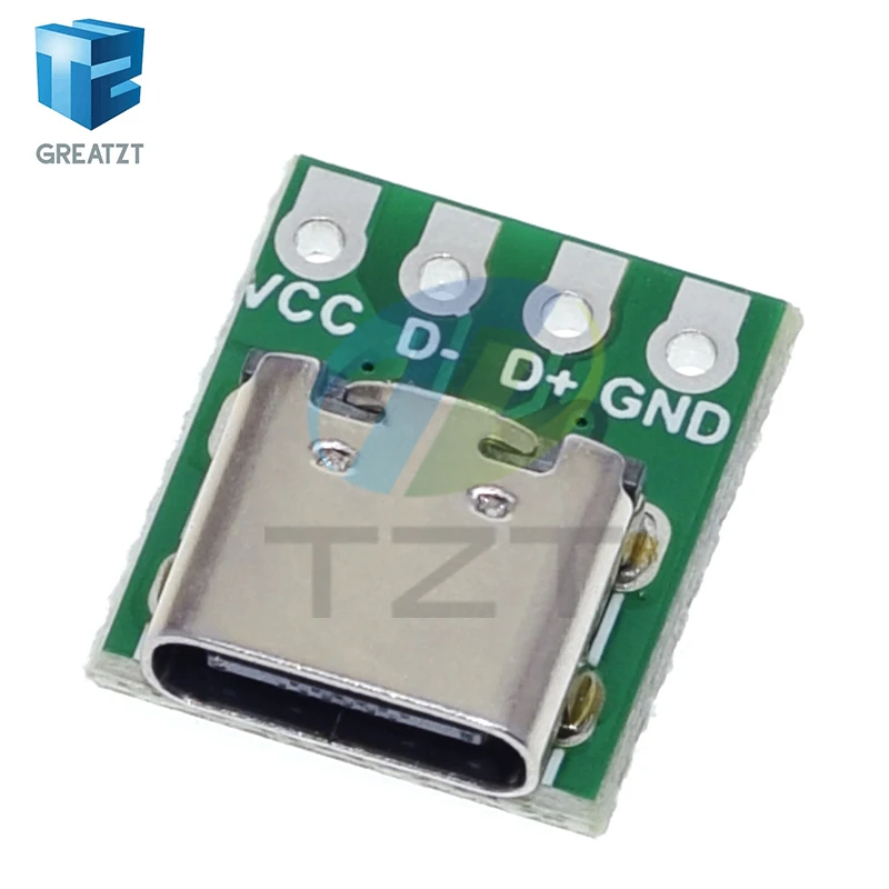 Conector USB 3,1 tipo C, adaptador de placa PCB de prueba de 16 pines, conector 16P para transferencia de Cable de línea de datos, 1/5/10 Uds.