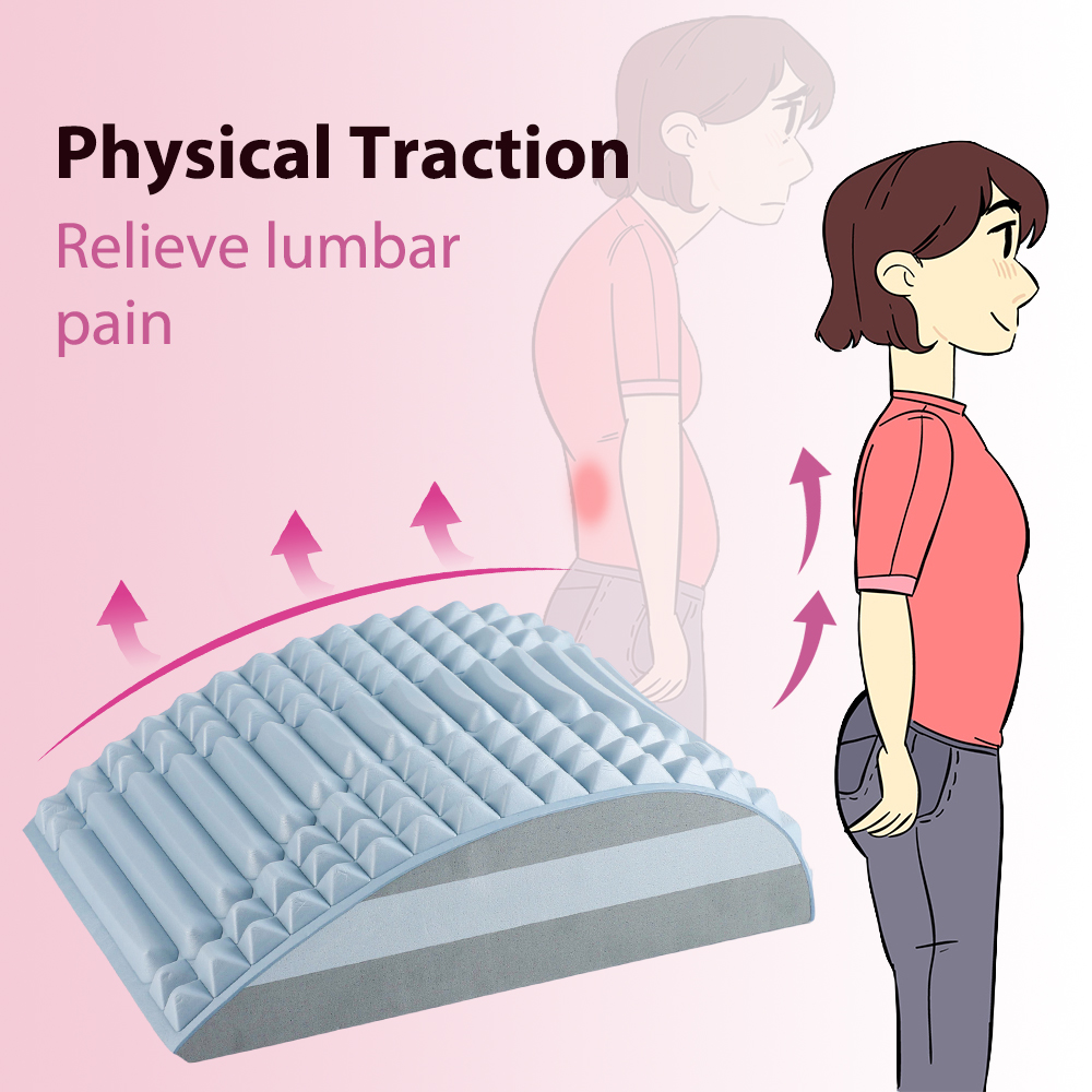 Back Stretcher สําหรับ Lower Back Pain Relief ผ่อนคลายฟิตเนส Lumbar หมอนกระดูกสันหลังส่วนคอทางกายภาพคอและ Back Stretcher