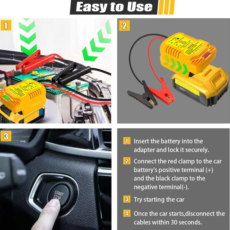 NEUE Jumper Kabel Auto Zubehör Für Makita/Dewalt/Milwaukee 18V 20V Li-Ion Batterie Jump Start Adapter auto Booster Kabel