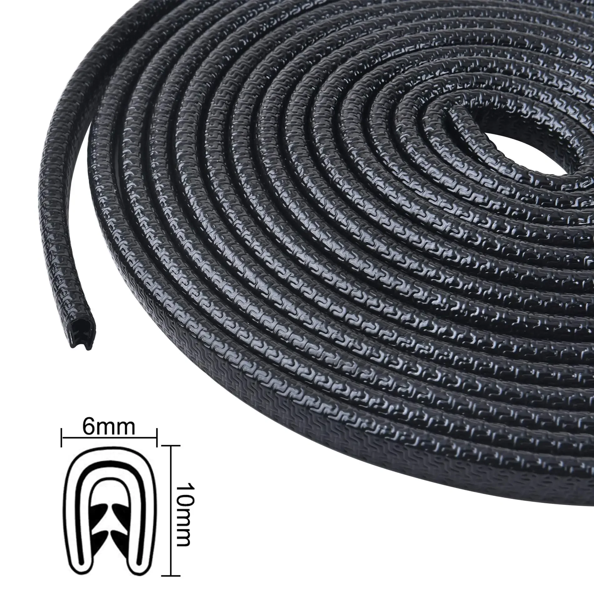 SEAMETAL รถประตู EDGE Protector GUARD U รูปร่างขอบซีล Strip Anti-Scratch WEATHER Strip กันน้ํา Soundproof แถบปิดผนึก