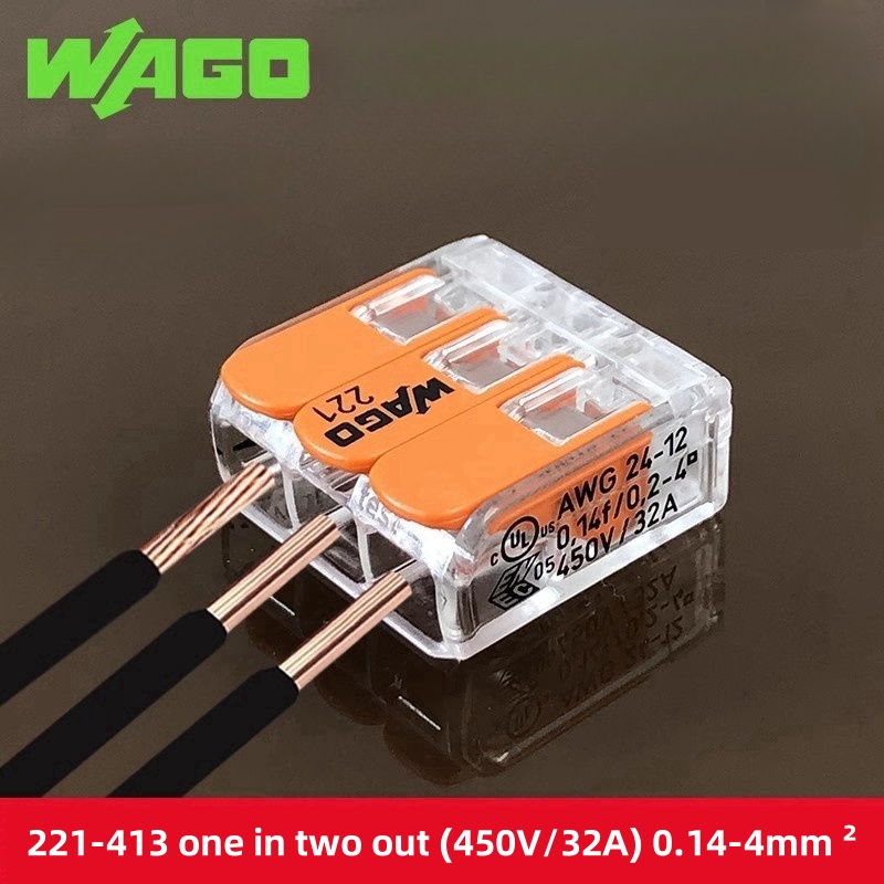 （10pcs） Original Wago wiring terminal 221-412 221-413 221-415 Wiring connector