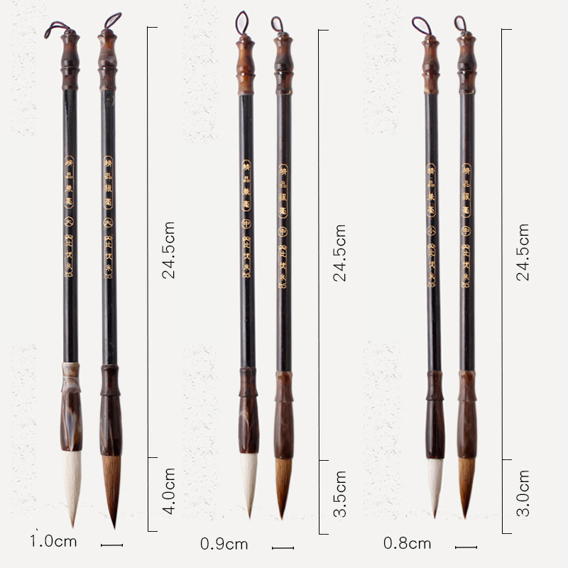 6 pezzi di penna a pennello per calligrafia in legno set diversi modelli penna a pennello per pittura cinese lana donnola capelli pennello per scrittura regolare