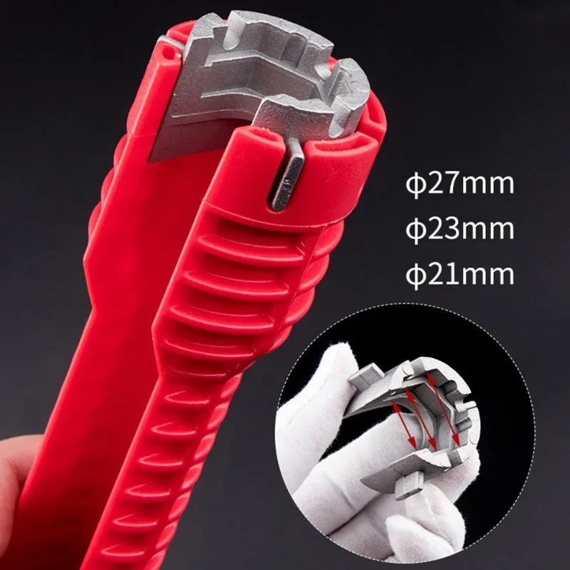 14 In 1 อ่างล้างจานก๊อกน้ําประแจประปาซ่อมเครื่องมือ Anti-SLIP Handle Double HEAD ประแจห้องน้ําประปาเครื่องทําน้ําอุ่น Spanner เครื่องมือ