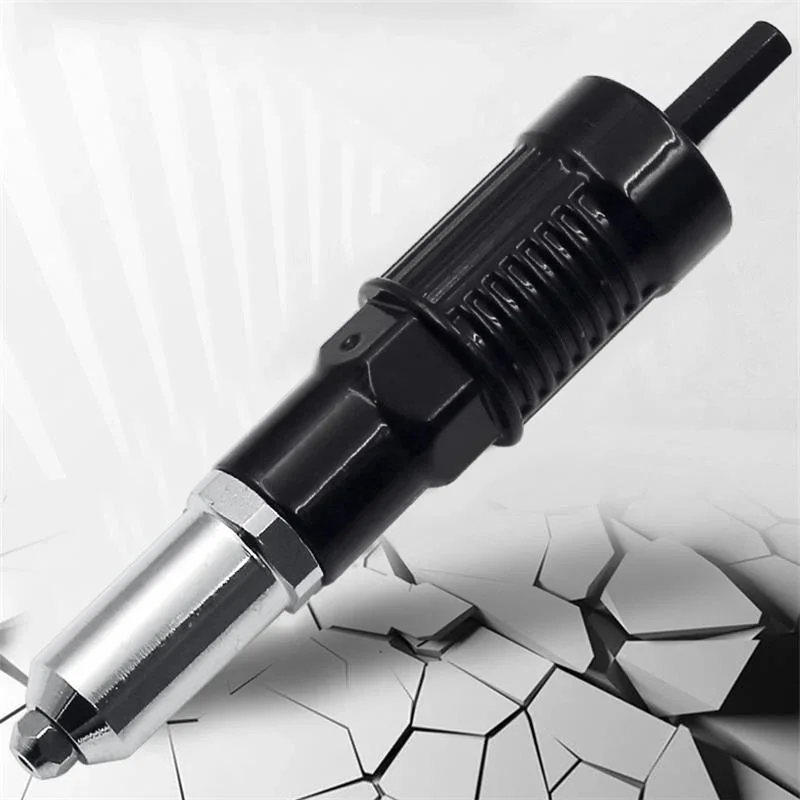 Electric Rivet Gun Drill Adapter 2.4mm-4.8mm Rivet Nut Gun Drill Adapter Cordless Riveting Tool Insert Nut Pull Rivet Tools