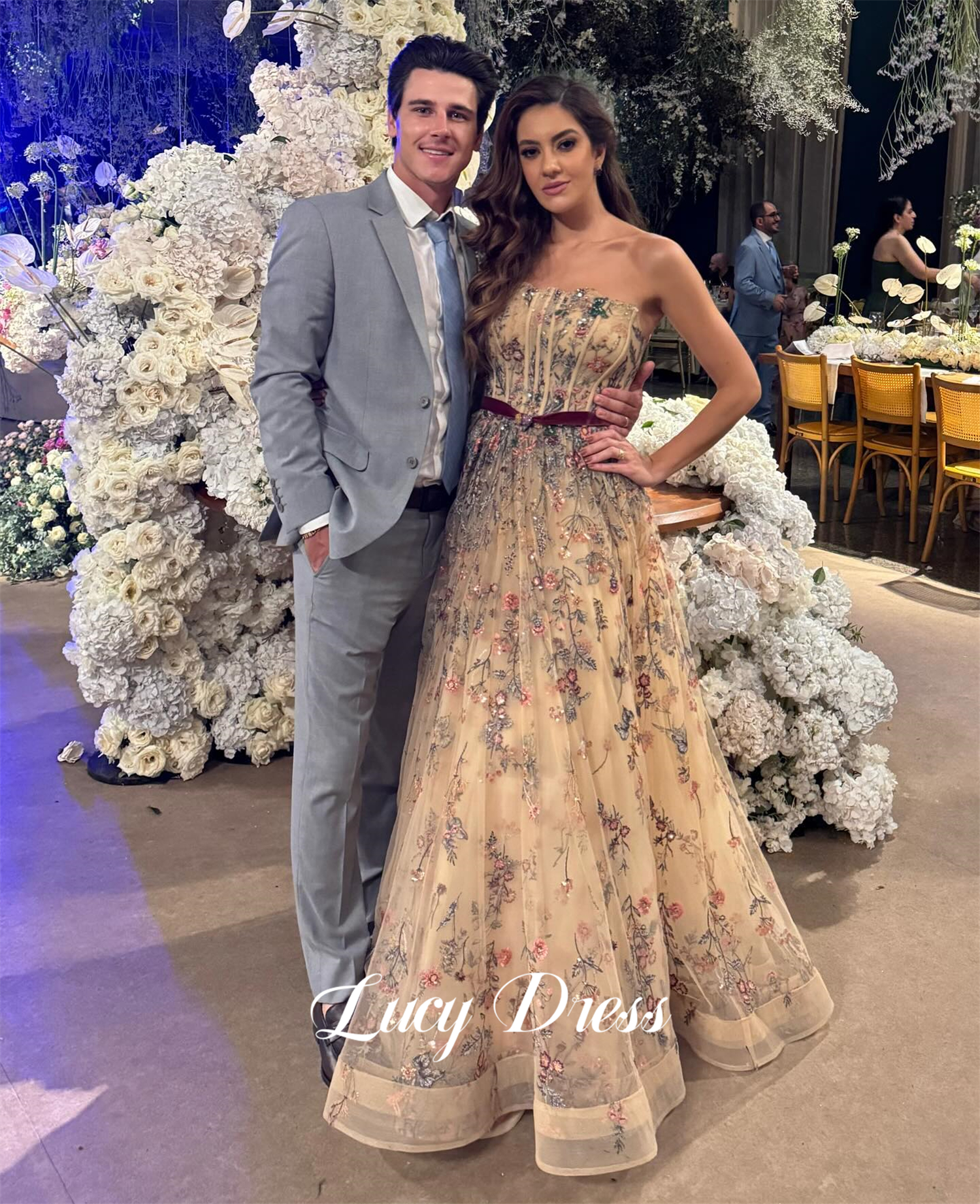 Lucy Aangepaste avondjurk Sharon Happy Avondjurken voor speciale gelegenheden Bruiloftsjurken Elegante damesjurk Robe