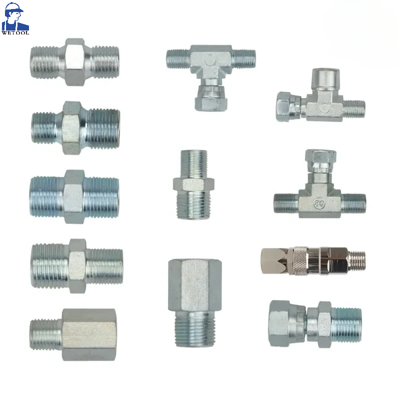 Безвоздушный распылитель Wetool, фитинг 1/4 дюйма 3/8 дюйма 1/2 дюйма, труба высокого давления, распылитель, регулируемая головка, аксессуары для распыления краски