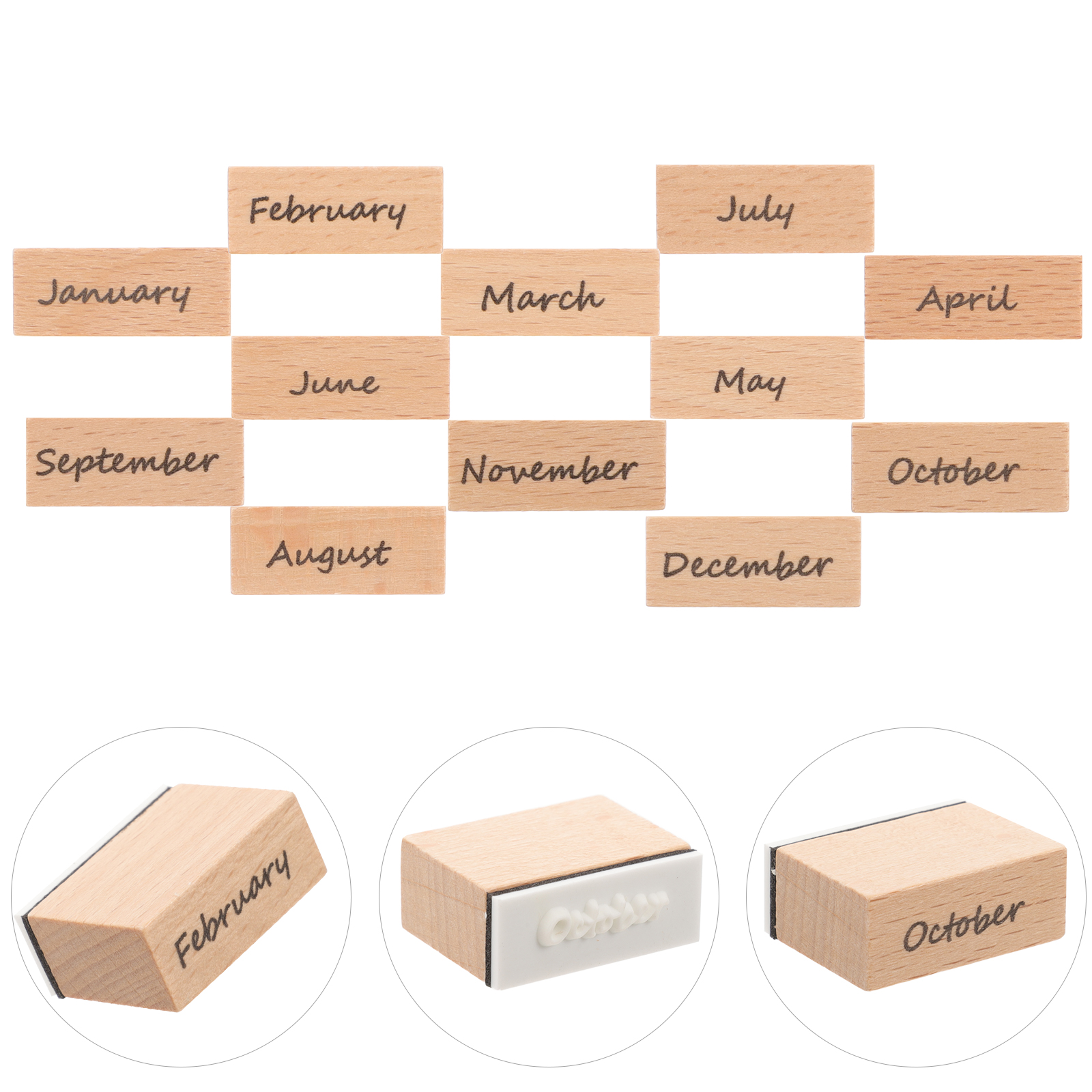 Wooden Stamp Set Wax Seal Kit Fox Advent Calendars Stamps for Kids Scrapbook Numbers