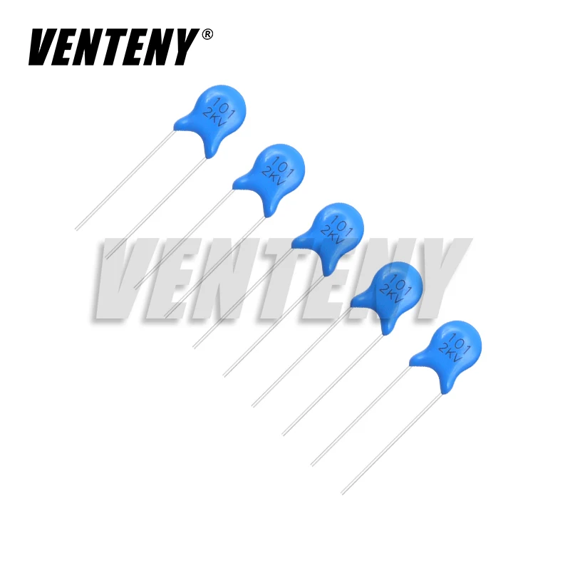 Condensador cerámico de alto voltaje, 20 piezas, 2KV, 15PF, 22PF, 100PF, 120PF, 150PF, 220PF, 330PF, 470PF, 680PF, 1NF, 1.5NF, 2.2NF, 3.3NF, 4.7NF, 10NF
