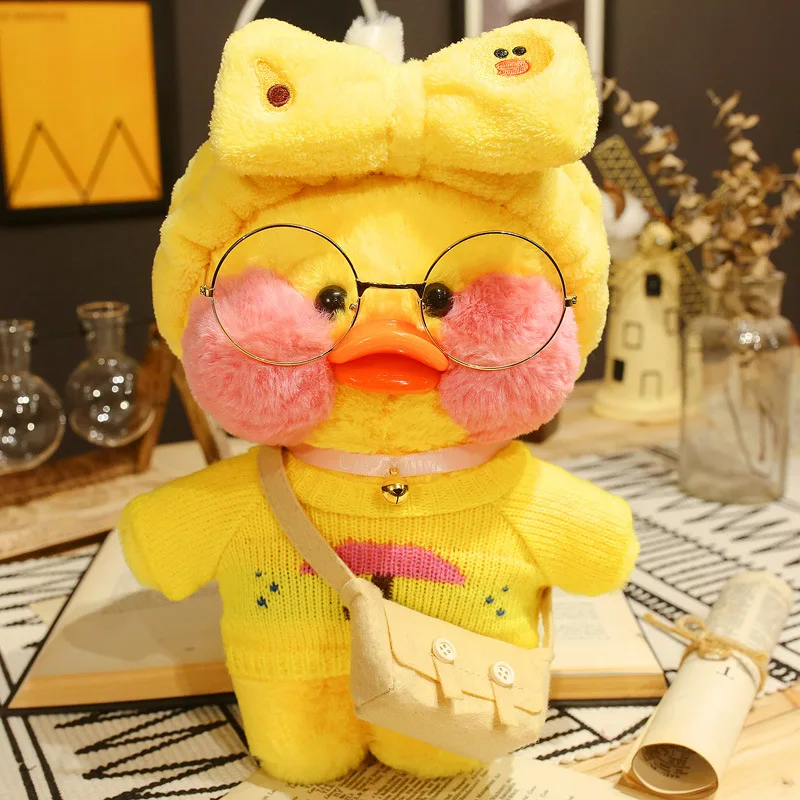 30Cm Pato Sang Trọng Lalafanfan Vịt Dễ Thương Đồ Chơi Nhồi Bông Vịt Vàng Ôm Flifan Vịt Đáng Plushes Động Vật Plushies Gối Mềm Mại đồ Chơi