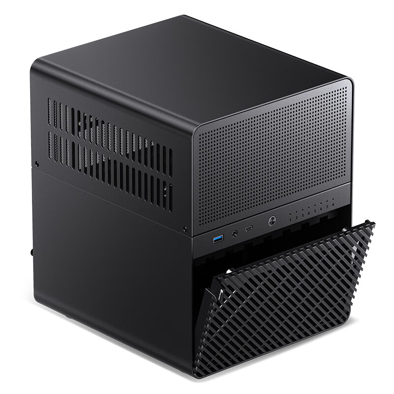 Jonsbo-Mini itxシャーシ,オールインワンケース,130mm CPUクーラーサポート,250mmグラフィックカード,100x2ファン,アルミニウム,8ハードディスク