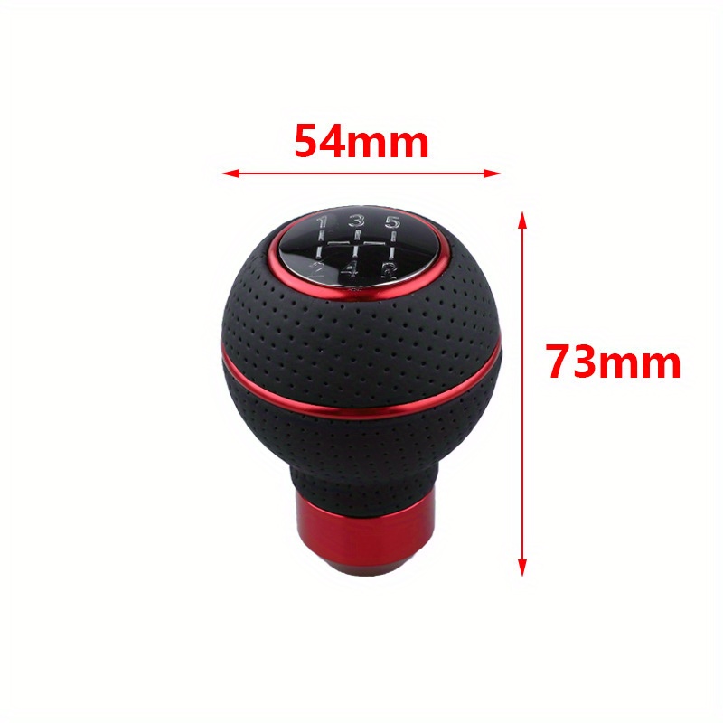 1 個のアルミニウム + PU レザー、ユニバーサル 5 スピードボールシフトヘッド/マニュアルギア/4 個のアダプター M8/M10/M11/M12、4 個のネジ、1 個のレンチ