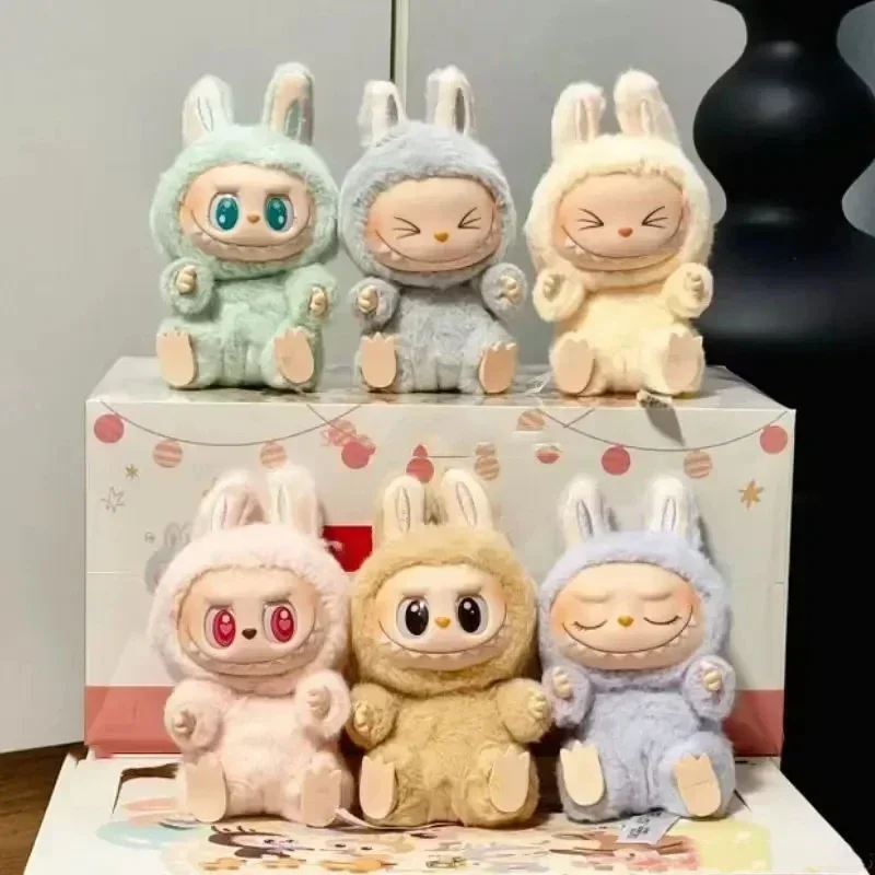 The Monsters Labubu Sit-Down Party Series Anime Figure Vinyl Face Doll Figure Model Bag Keychain Collection Desktop Decorations