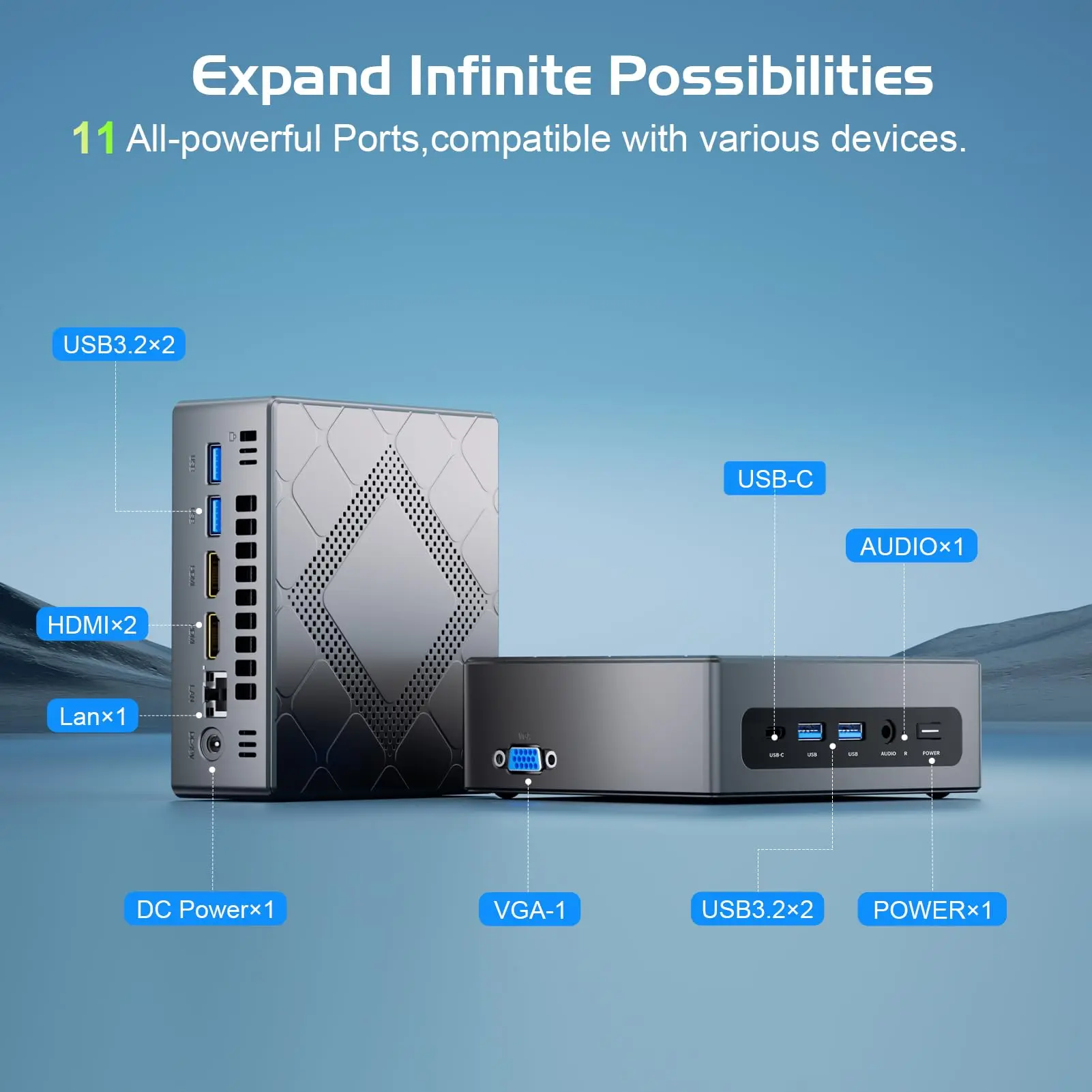 ACEMAGIC Mini PC Intel Core i5-12450H 32GB RAM 512GB SSD Mini Desktop Computer Wifi 6/BT5.2