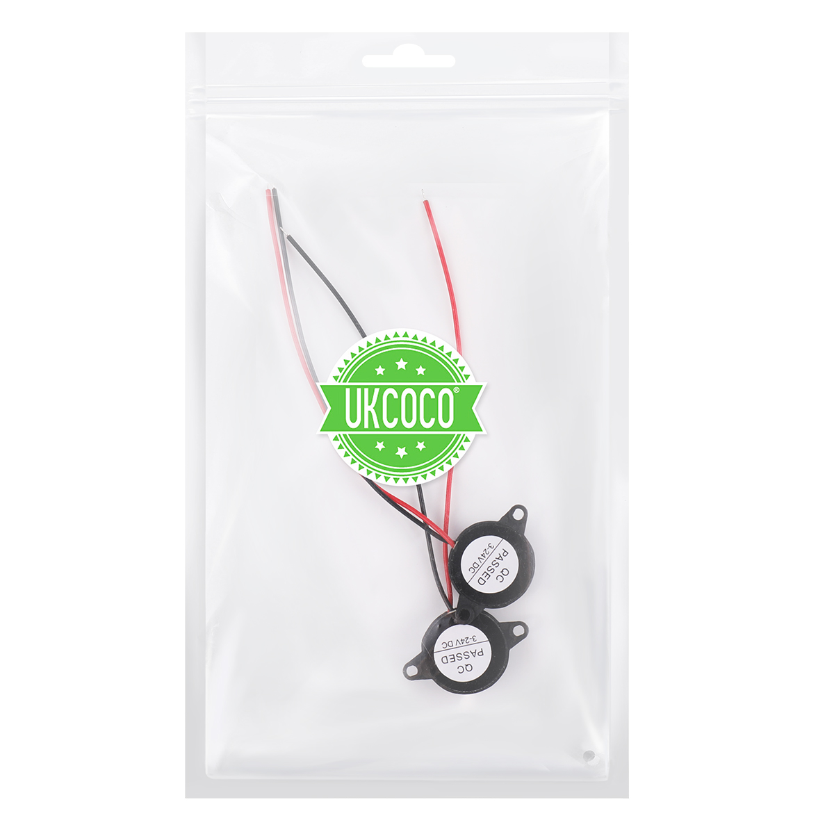 Zumbador piezoeléctrico 9v, DC 3- 24V 85DB Alarma electrónica activa Zumbador piezoeléctrico 9v con cable, para dormitorio de oficina en casa, 2