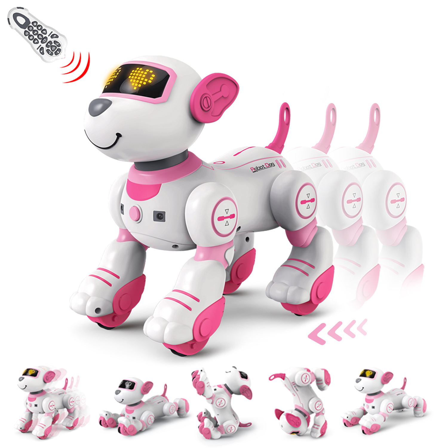 Voice Dialog Intelligent War Police Spray Motorizer Dog Gesture Sensor Remote Control Electric Boy Children's Toys