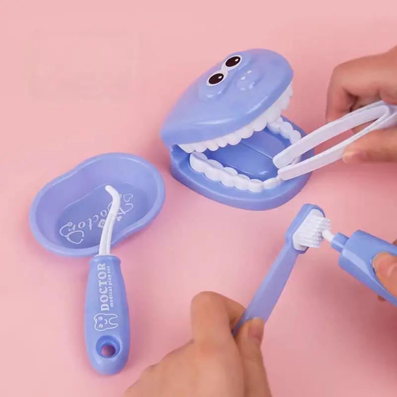 Early Education Toy Set Oral Brushing Practice Toy Little Doctor Injection Pretend Play for Girls and Boys