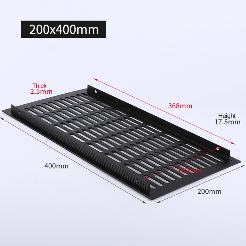 200mm retangular ventilação de ar capa liga alumínio grade ventilação para guarda-roupa sapato armário móveis ventilador malha