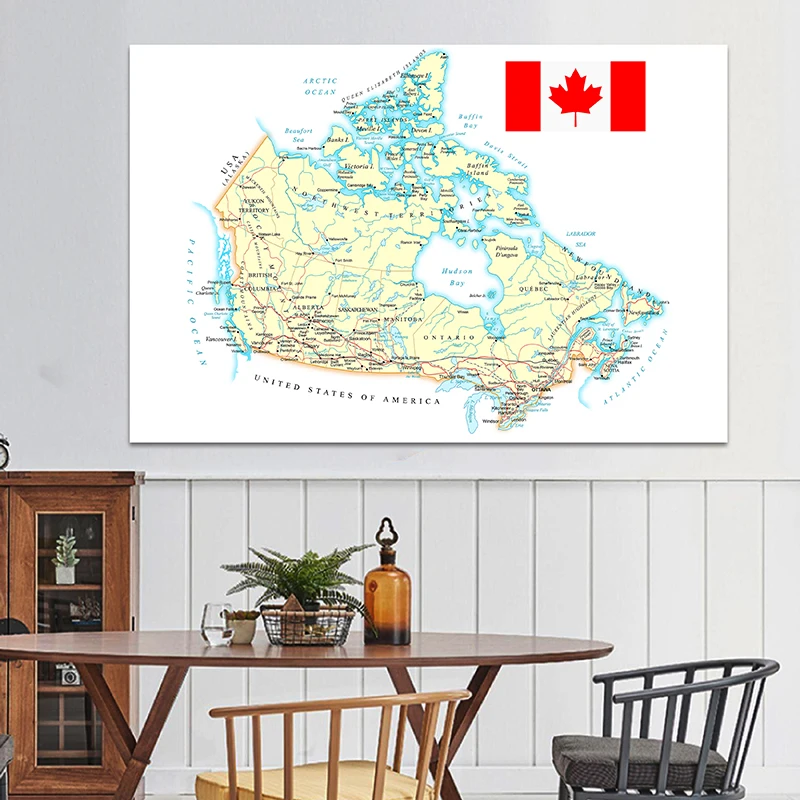 フランスの壁のポスター,不織布のキャンバスの絵,家の装飾,教室用品,225x150cm