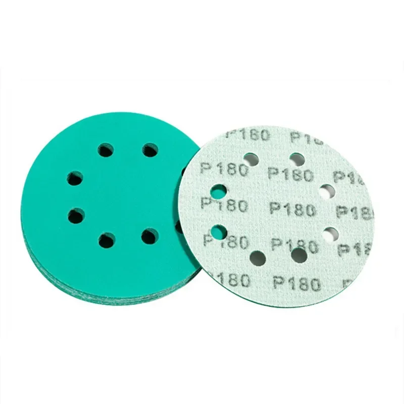 10PCS 5-Inch 8-Hole Wet Dry Sanding Discs Polyester Film Backed Heavy-Duty Hook and Loop Sandpaper for Random Orbital Sander
