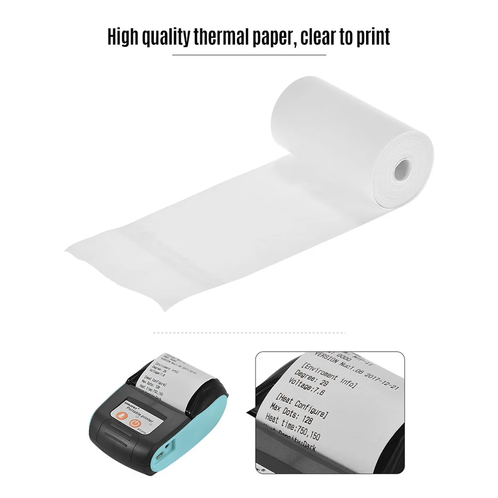 10/15/20/30pcs 57*25mm Thermal Paper for Mini Printer White Children Camera Instant Print Kids Camera Printing Paper Replacement