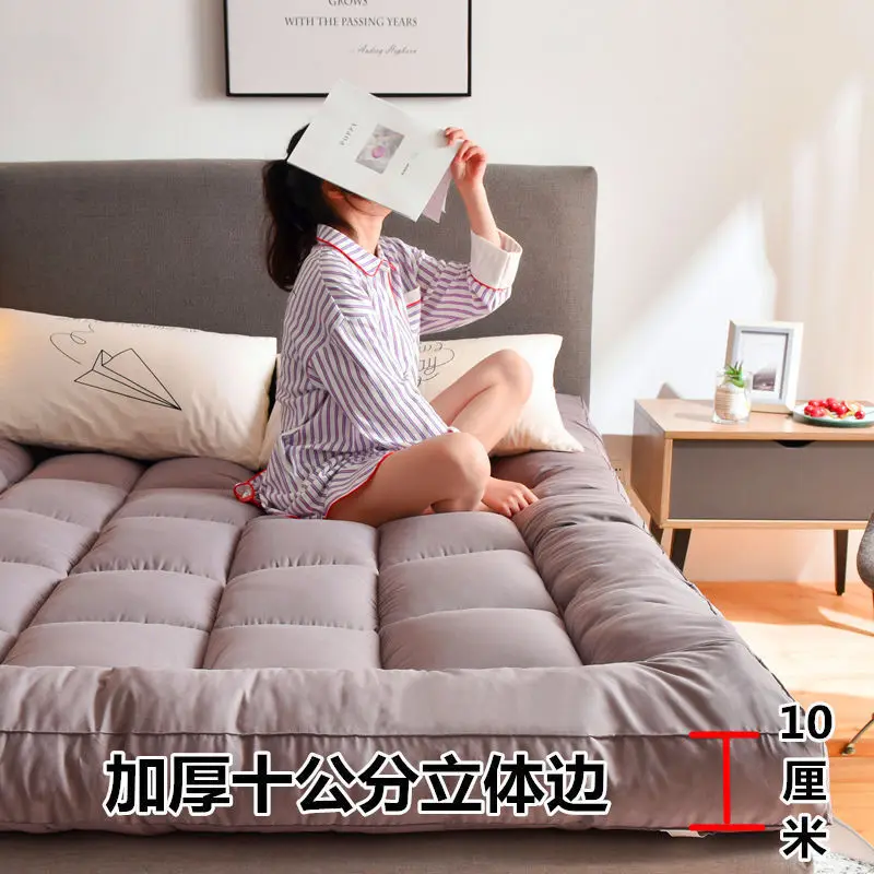 หอพักนักเรียนพับเตียงหนาที่นอนฟูกญี่ปุ่นที่นอน Roll Up ชั้น Tatami ผู้ใหญ่นุ่ม Breathable Sleeping Pa