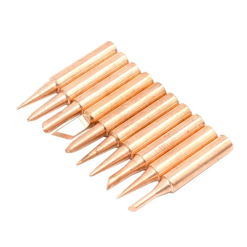 Fer à souder en cuivre pur sans plomb 900M, ensemble de têtes de fer à souder à l'intérieur du cuivre nu chaud, outil de pointe de fer à souder électrique 5/10 pièces