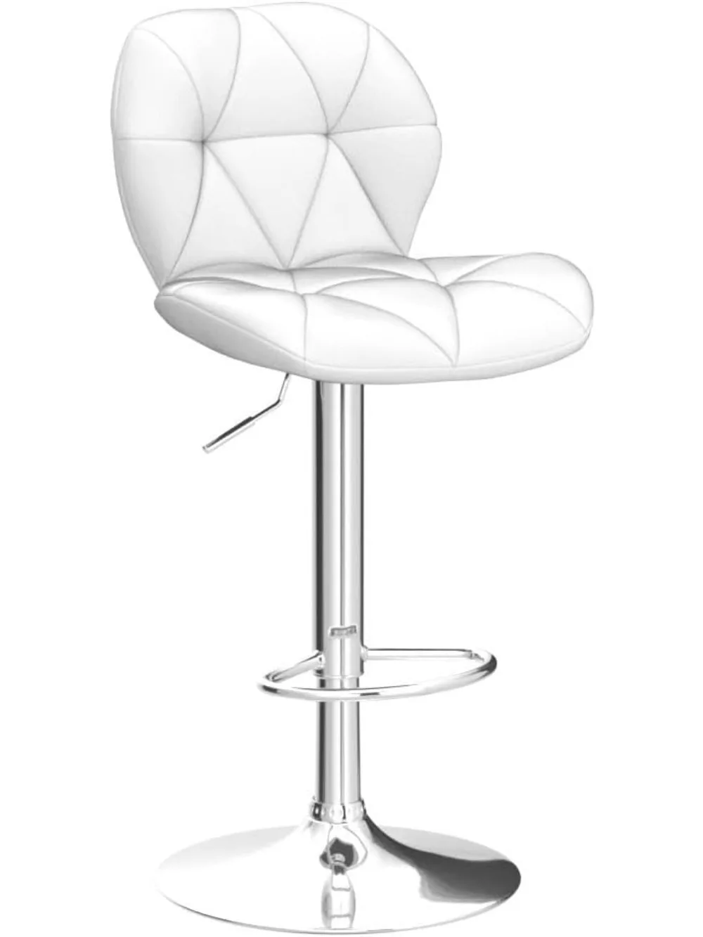 Barstools Set of 2, PU Leather Counter Stools Bar Chairs with Backrest, Height Adjustable Swivel Tall Chairs for Home