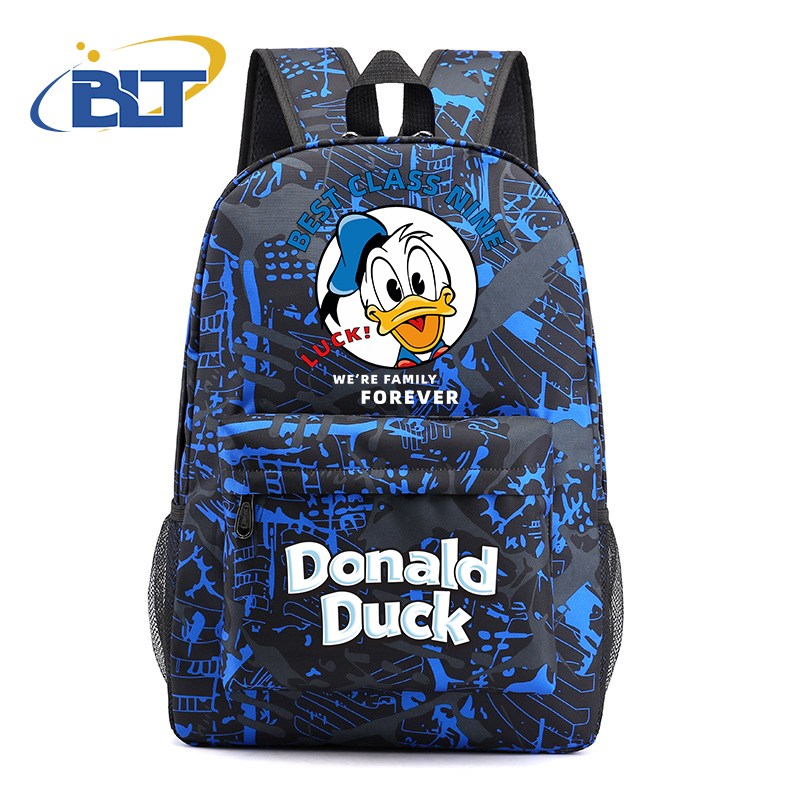 Disney Donald Duck bedruckter Jugendrucksack, lässiger Schüler-Schultasche für Jungen und Mädchen