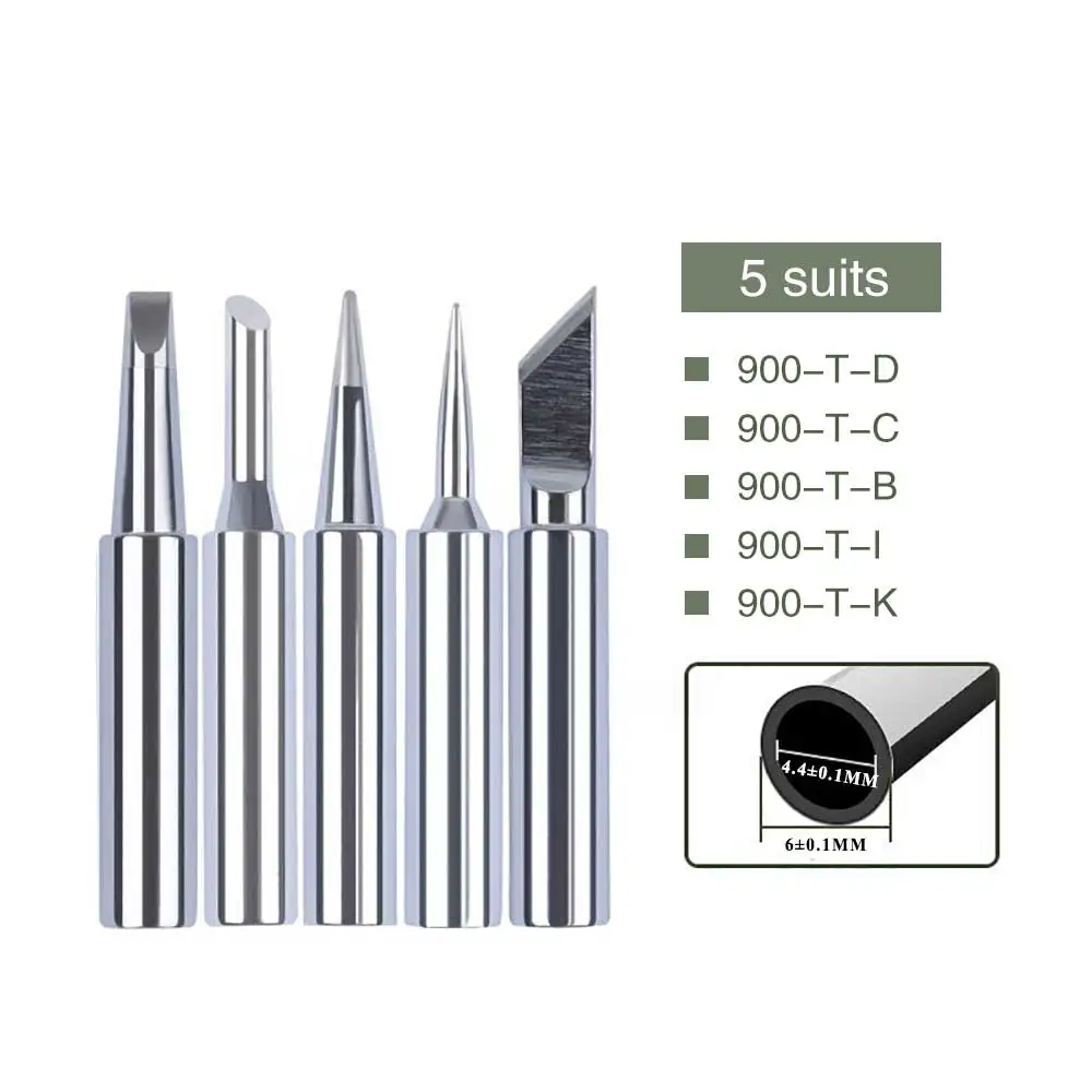 5 Chiếc Mỏ Hàn Đầu Hàn Hàn Sắt Đầu Đầu Bit Cho 936/937/938/969 Bộ Hàn Hàn Dụng Cụ cho Hàn Phụ Kiện