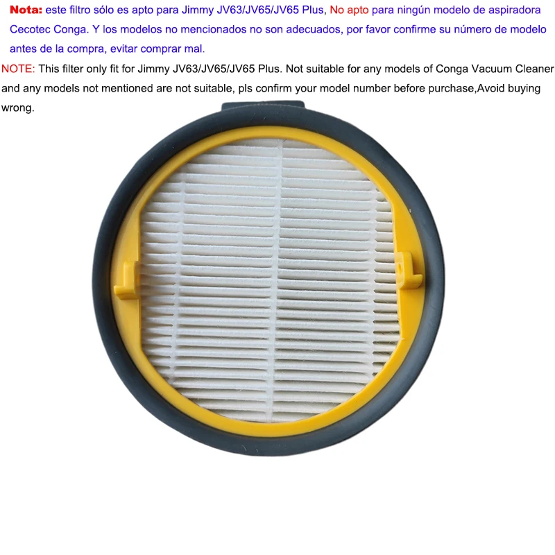 Vacuums HEPA Filter Replacements for JIMMY JV63 JV65 JV65 PLUS Handheld Cordless Vacuum Cleaner Filters Accessory,Not for Conga