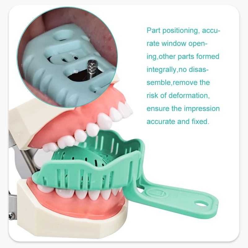Zestaw do odcisków dentystycznych 6 sztuk, plastikowe, jednorazowe tacki do protez, narzędzia dentystyczne, materiały do laboratorium dentystycznego