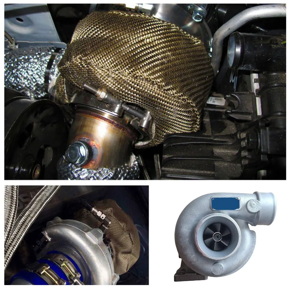 Glasfaser Turbo Hitteschild Turbolader Deken Cover T2 T25 T28 T3 T4 T6 Meest Turbine Hochtemperaturschutz Wrap Heat