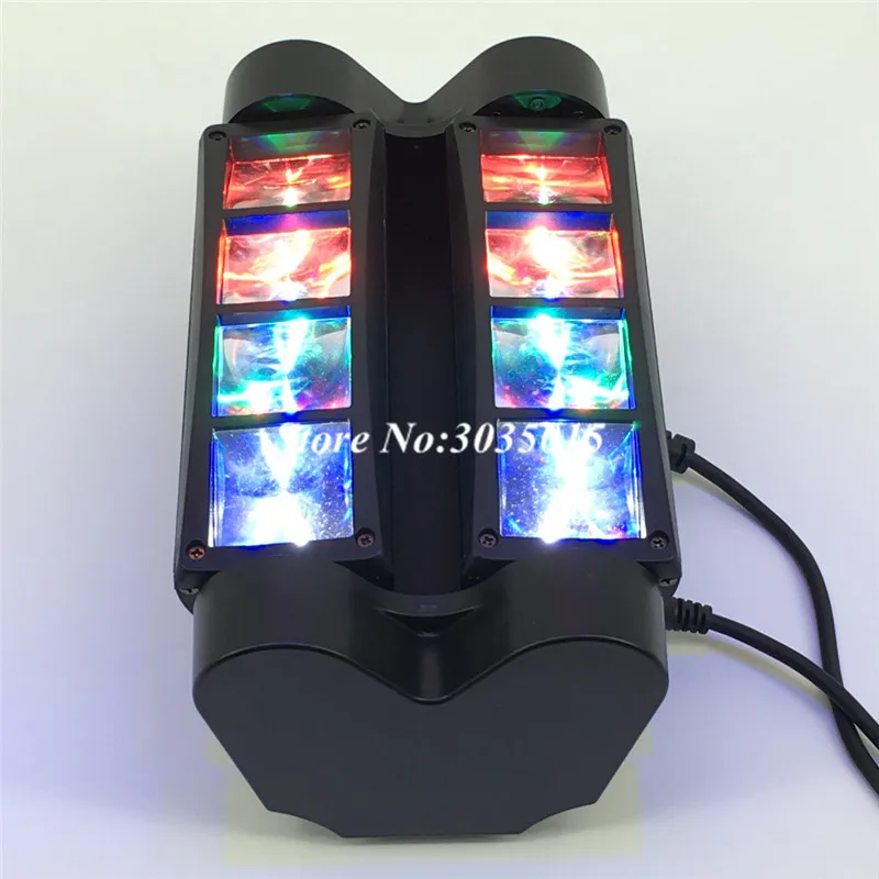 Mini LED 8x3W RGBW Ruchoma Głowica LED Spider Beam Oświetlenie Sceniczne DMX 512 Spider Light Idealne dla DJ-ów, Klubów Nocnych i Imprez