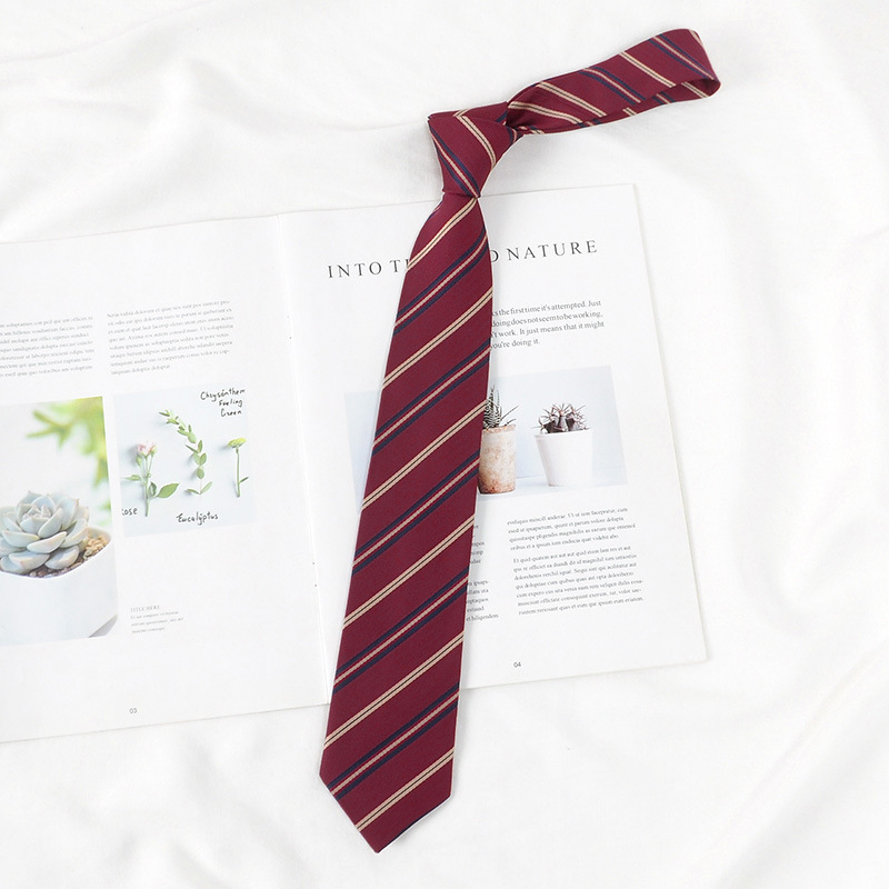 Koreaanse JK Stropdas Eenvoudige Geruite Dassen Gestreepte Stropdas Kleding Accessoires Das Uniform Strikje Vrouwen Mannen Bruiloft Stropdassen