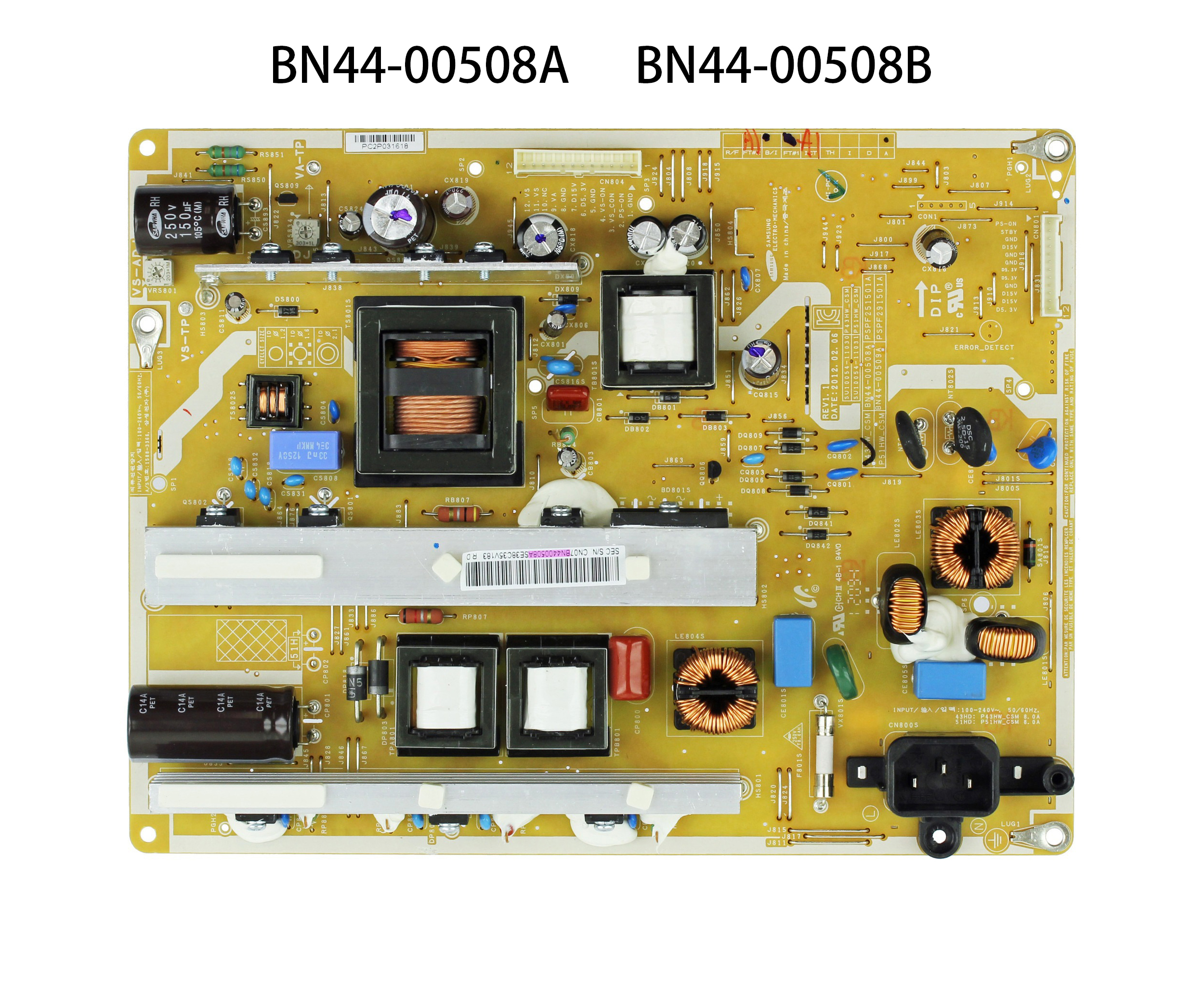 BN44-00508A BN44-00508B PSPF251501A P43HW_CDY P43HW_CSM Power Board is for PS43E450A1W PS43E490B1K PN43E440A2F PN43E450A1F TV